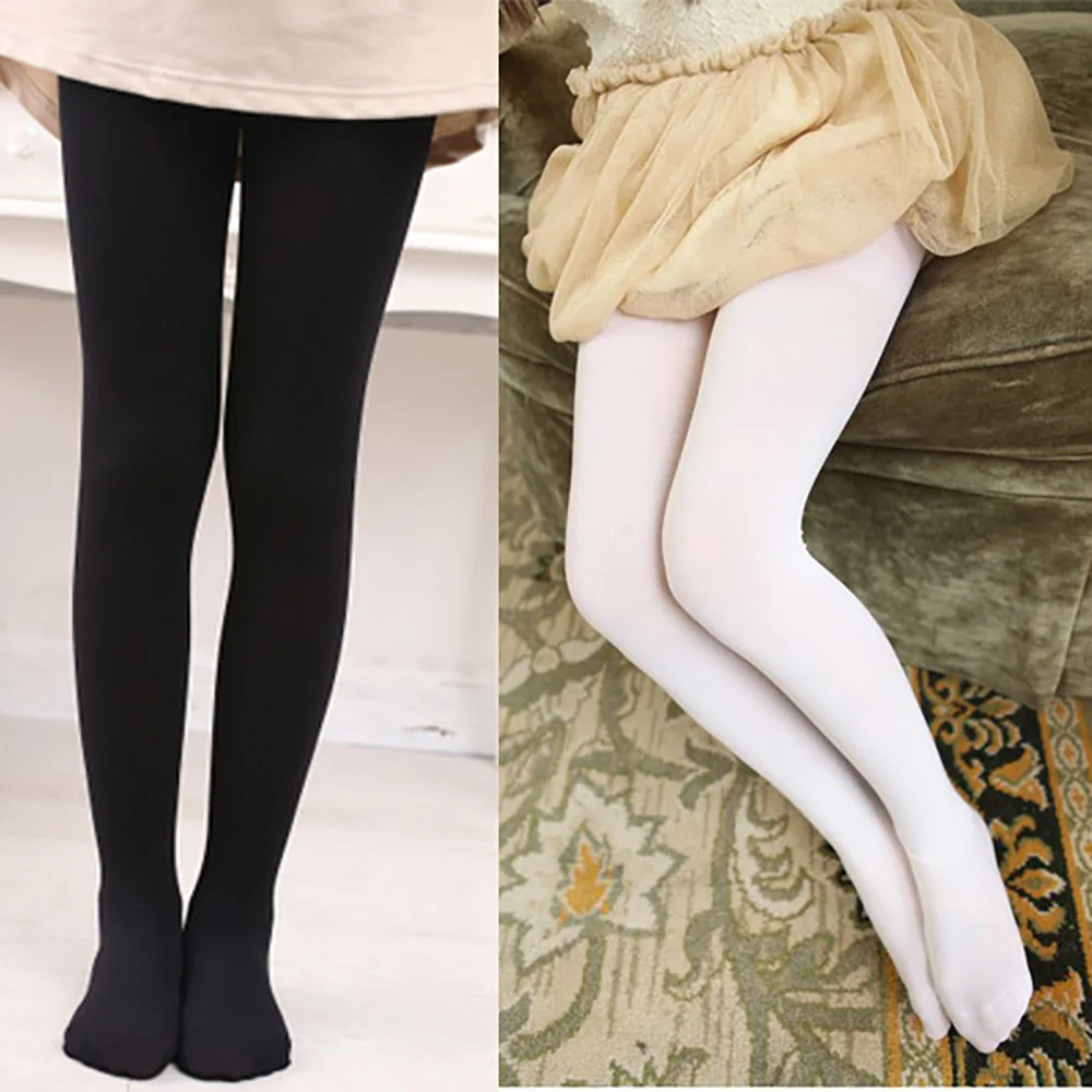 Sexy pantyhose tight hosiery Spring summer white velvet children high elastic bottom student dance socks PR82