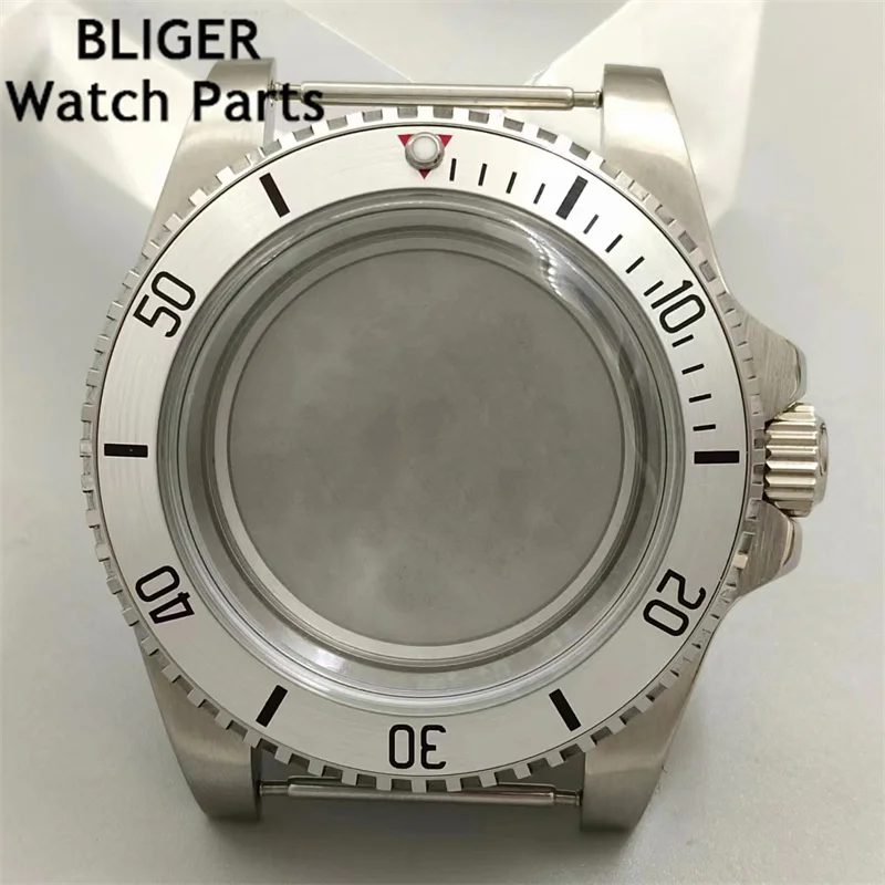 BLIGER 40mm nueva bisel vintage plata sumergible caja de yate cúpula de cristal ajuste NH35 NH36 NH34 NH37 NH38 NH39 ETA2824 PT5000 movimiento