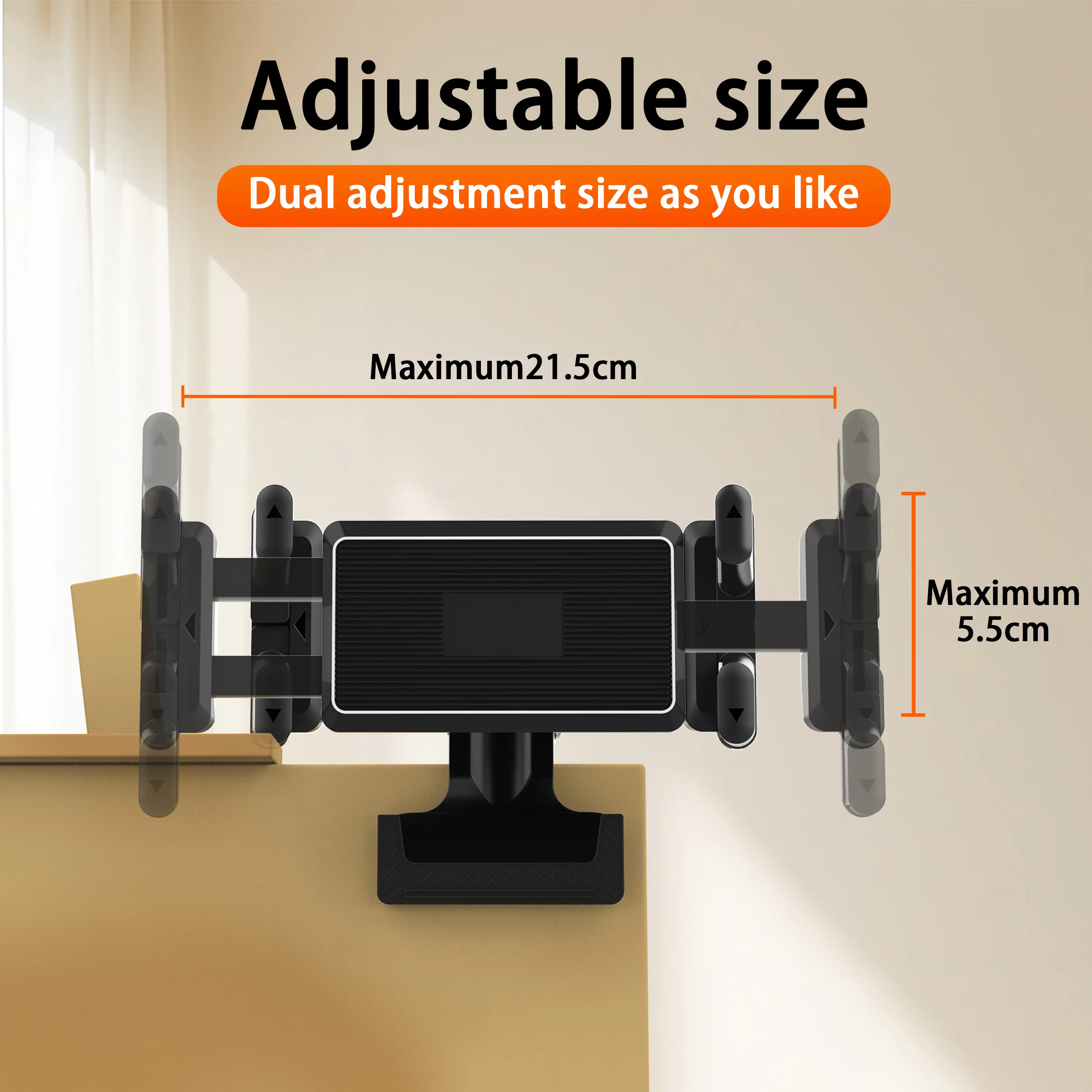 مشبك حامل للهاتف/الكمبيوتر اللوحي معدني عالمي، مناسب لسطح المكتب/الطاولة/الحامل الفني، مناسب للبث المباشر ومكالمات الفيديو