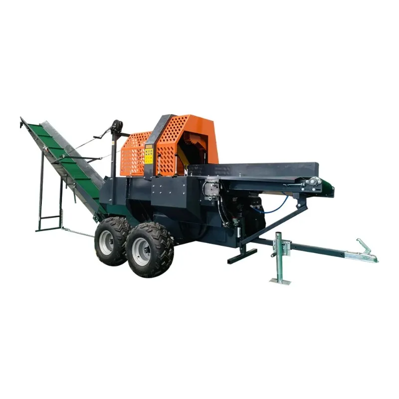 Ce Approved Petrol Engine Hardwood Mobile Firewood Processor 30ton Hydraulic Wood Log Splitter Wood Splitting Machine