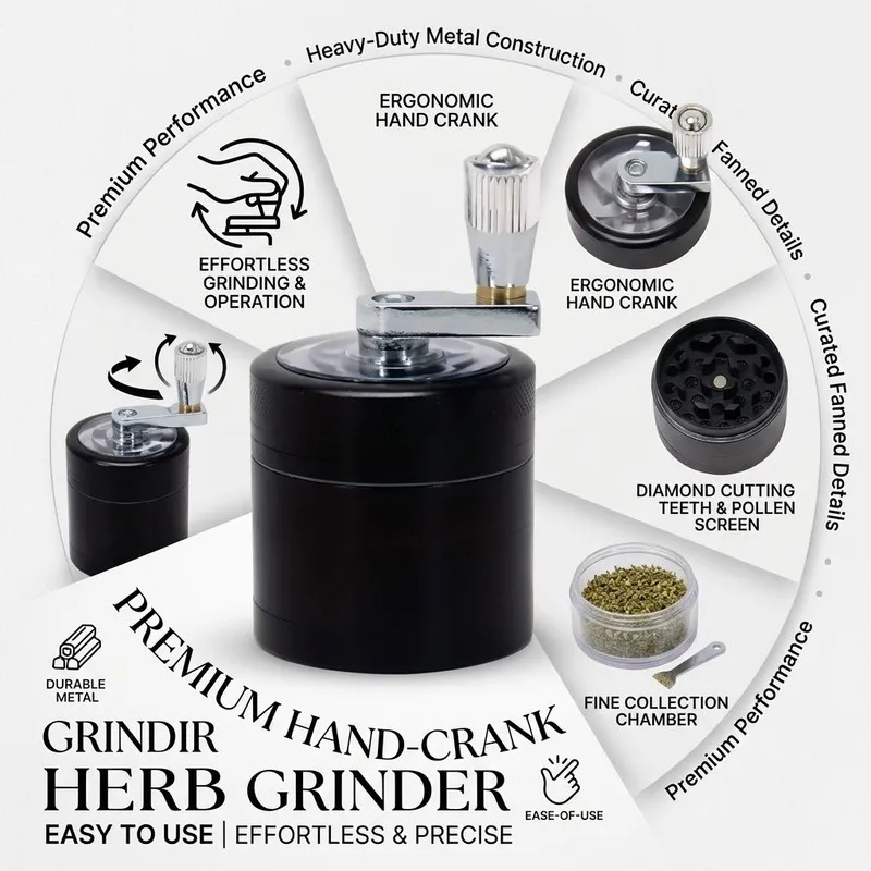 Hand Spice Grinder Crusher for Nutmeg Ginger Rock Salt Peppercorn Nut Manual Grinding Kitchen Hand Tool