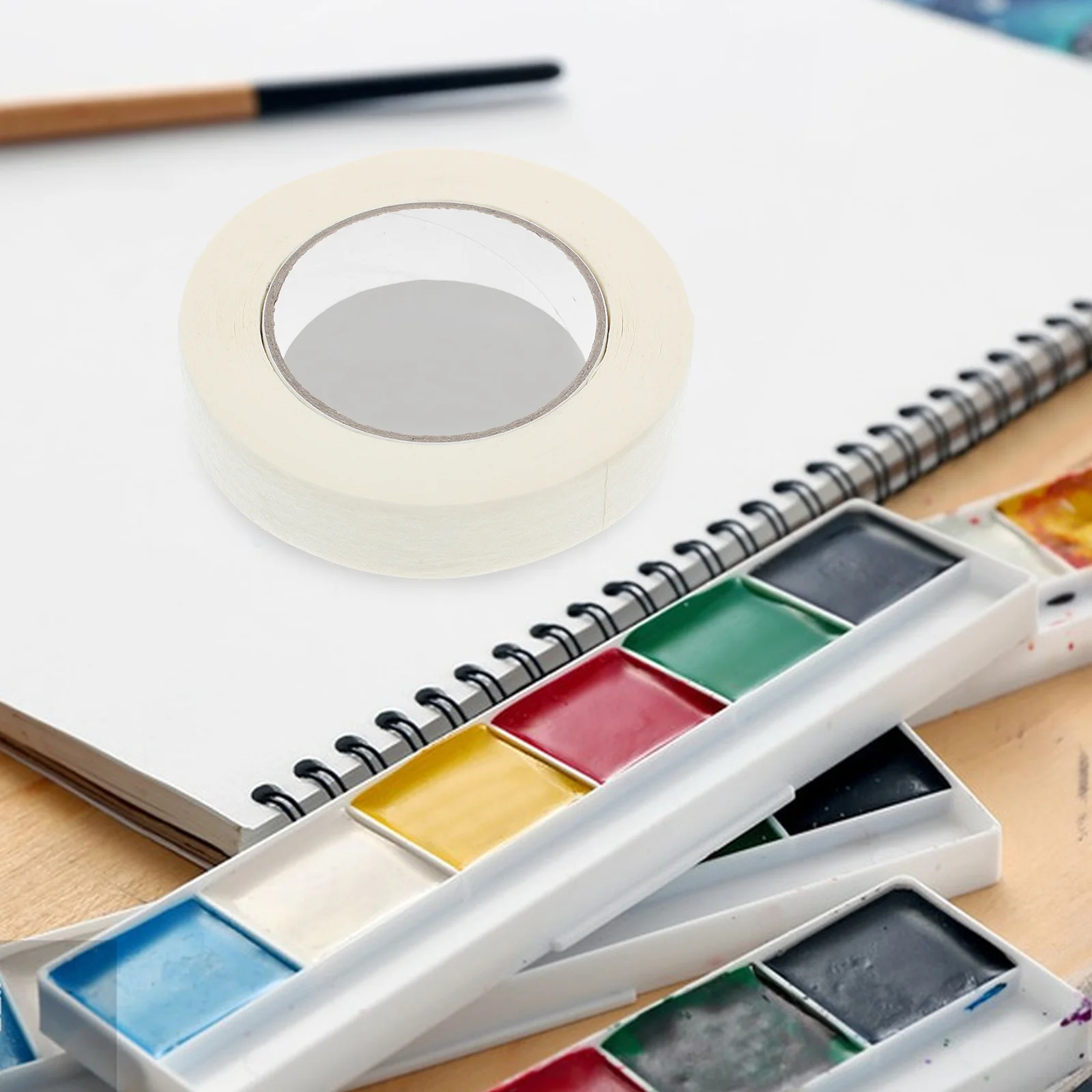 1 لفة شريطٌ لاصق عالمي ملحقات الرسام مستلزمات رش السيارة للاستخدام اليومي شريط غطاء طلاء ورقي قابل للتمزيق لطلاب الفن #5