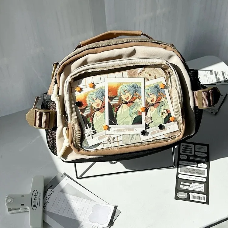 حقيبة Ita لعرض بضائع الرسوم المتحركة، حقيبة كروس شفافة لطيفة للاستخدام اليومي، حقيبة ItaBag متعددة الاستخدامات تحت عنوان الحرم الجامعي للفتيات