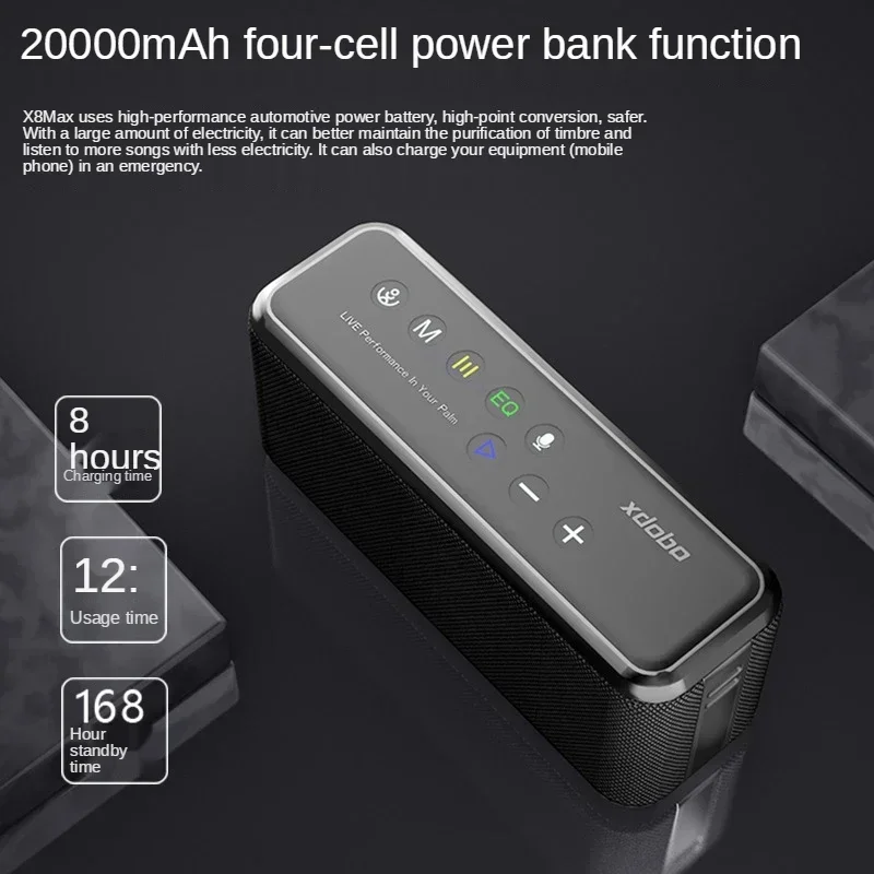 XDOBO wireless Bluetooth 100W Ultra high Power TWS up to 200W portable waterproof Four speakers 20000mAh large capacity battery