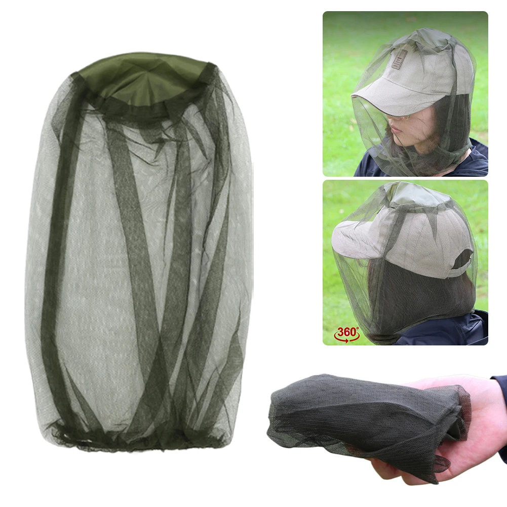 3Pcs Mosquito Head Net Insect Shield Face Mask Cover Mesh Face Cover for Outdoor Fishing Camping Hiking