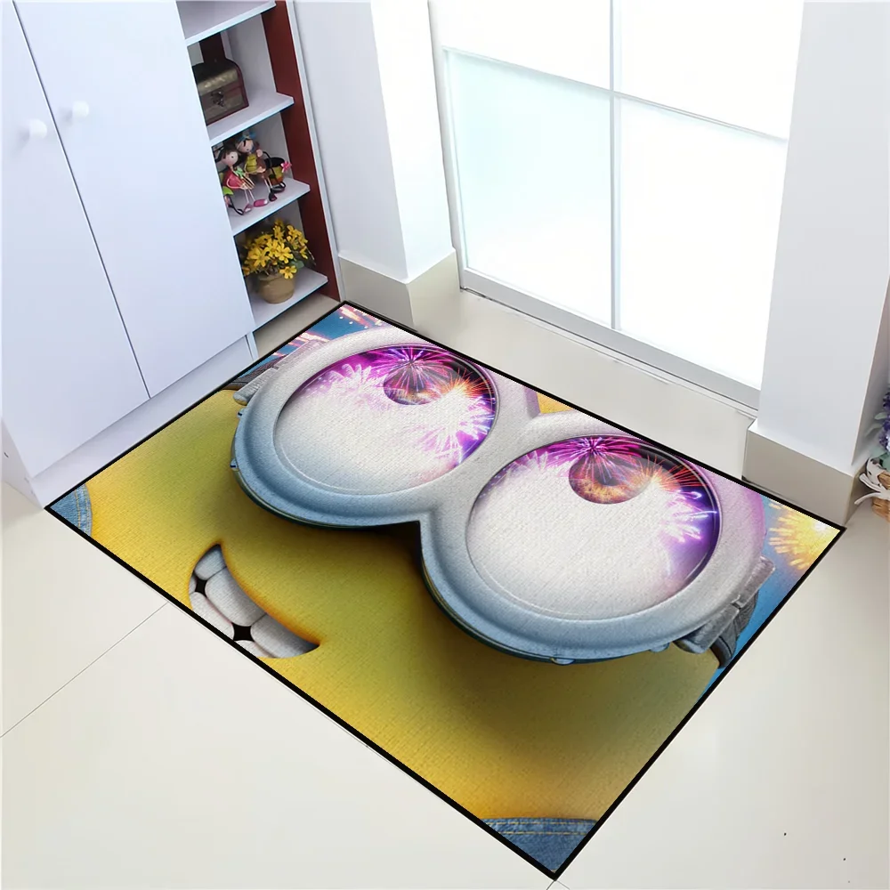 Alfombra de puerta de dibujos animados m-minions, alfombra antideslizante para entrada de bienvenida, balcón, suelo de baño, dormitorio, decoración del hogar