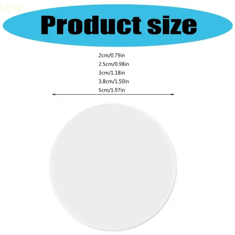 u2je 500counts ملصق ختم مستدير ملصق ملصق ملصق PVC واضح