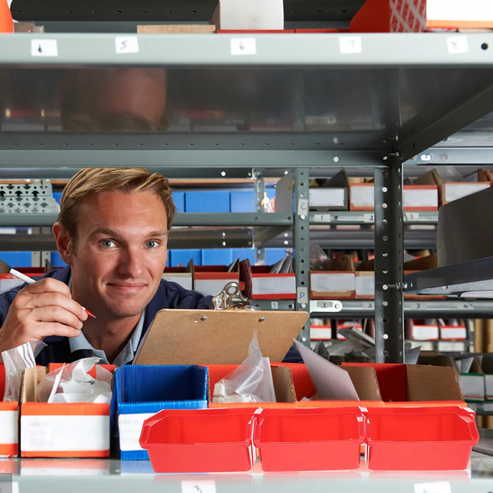 Organizador de peças de plástico abs, 5 peças, empilhável, caixas de armazenamento para ferramentas, garagem, oficina, peças pequenas, organizador de galpão de armazenamento