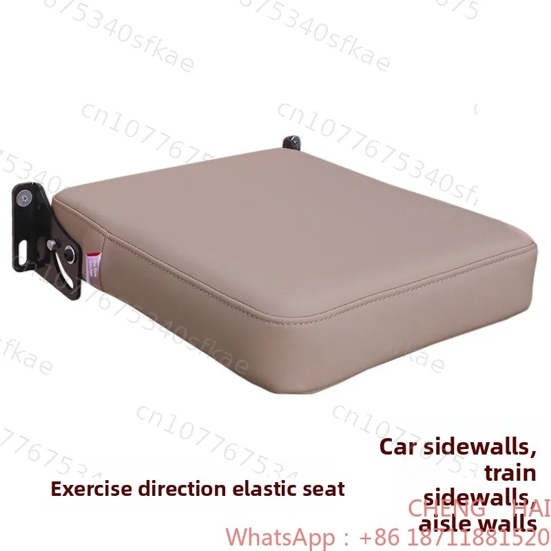 AUTOLIUMA Automatic Rebound Folding Flip Chair with Leather Sponge & Steel for Public Transport & Car Use