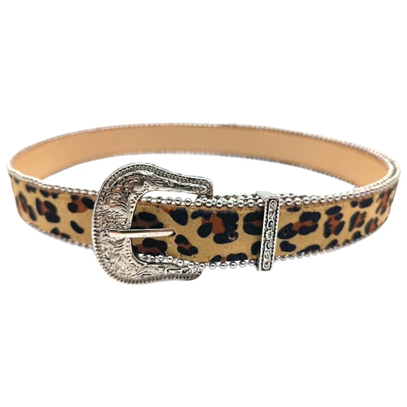 

Casual Wear Belt Leopards Pattern Waistband Party Dating Belt Creative Waist Belt