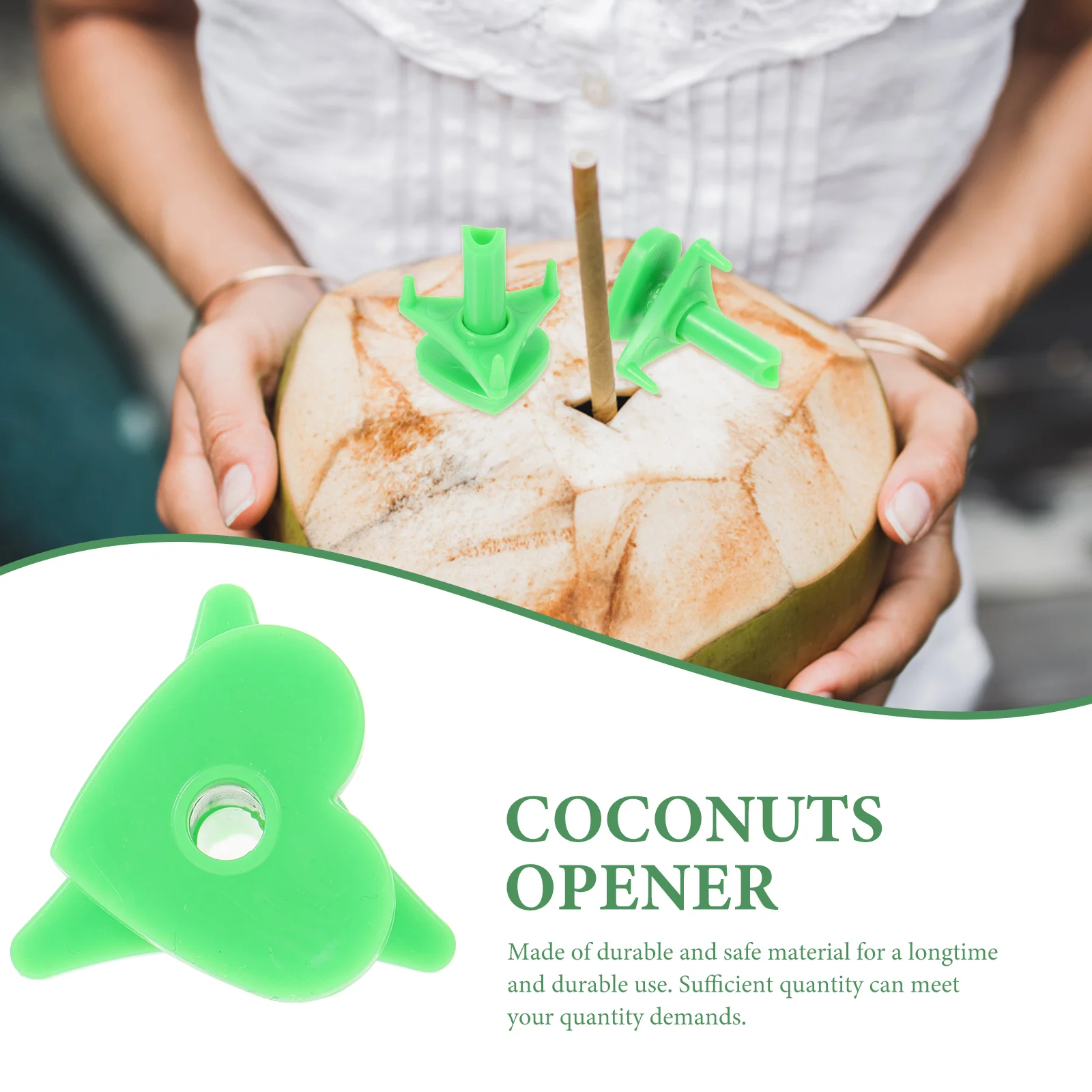 

20 Pcs Coconut Opener Cell Puncher Corer Tool Kitchen Tools Opening Product for Fresh Water Straw