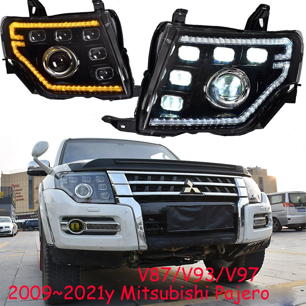 

car bumper headlamp For Mitsubishi Pajero V87 V93 V97 headlight LED 2009~2021y head lamp for Mitsubishi Pajero fog light