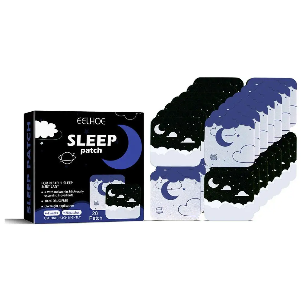 Sleep Aid Patch Headache Sickness Dizziness Treatment Anti Stress Help Sleeping Brain Relax Nerve Soothing Sticker 28Pcs