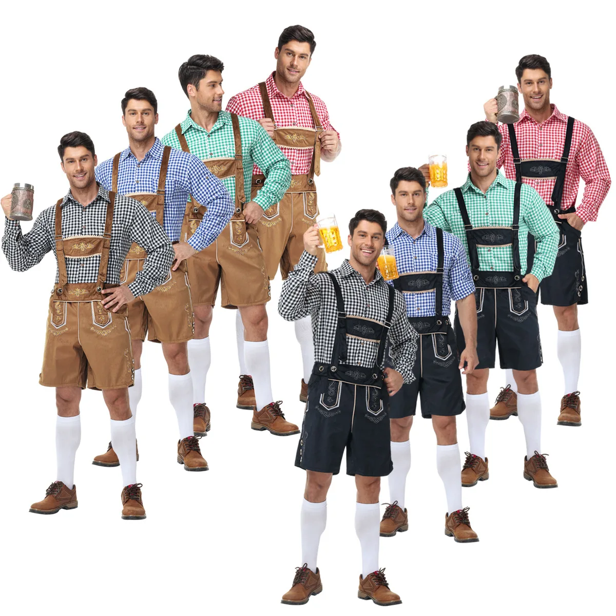 

Authentic Bavarian Traditional Costume for Adult Men Classic German Oktoberfest Wear, Premium Alpine Folk Attire for Festive