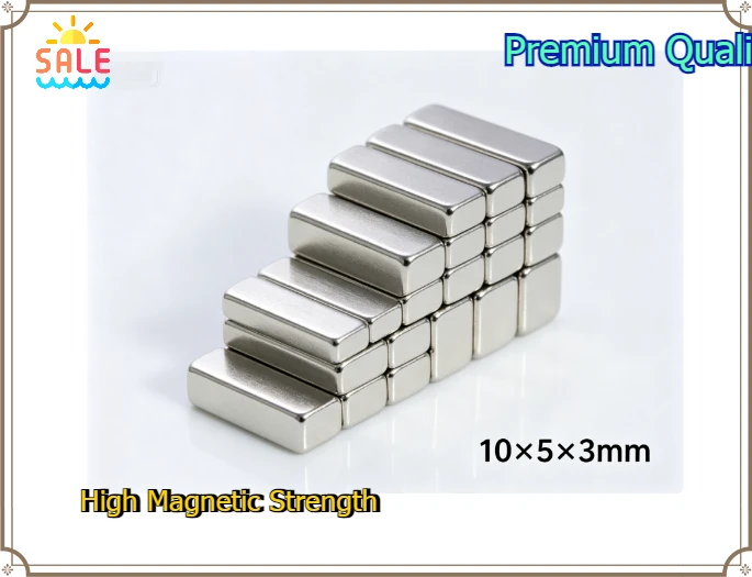 Creative  10x5x3mm Strong Neodymium Magnet | Versatile NdFeB Permanent Block for Crafts, Fridge & Science