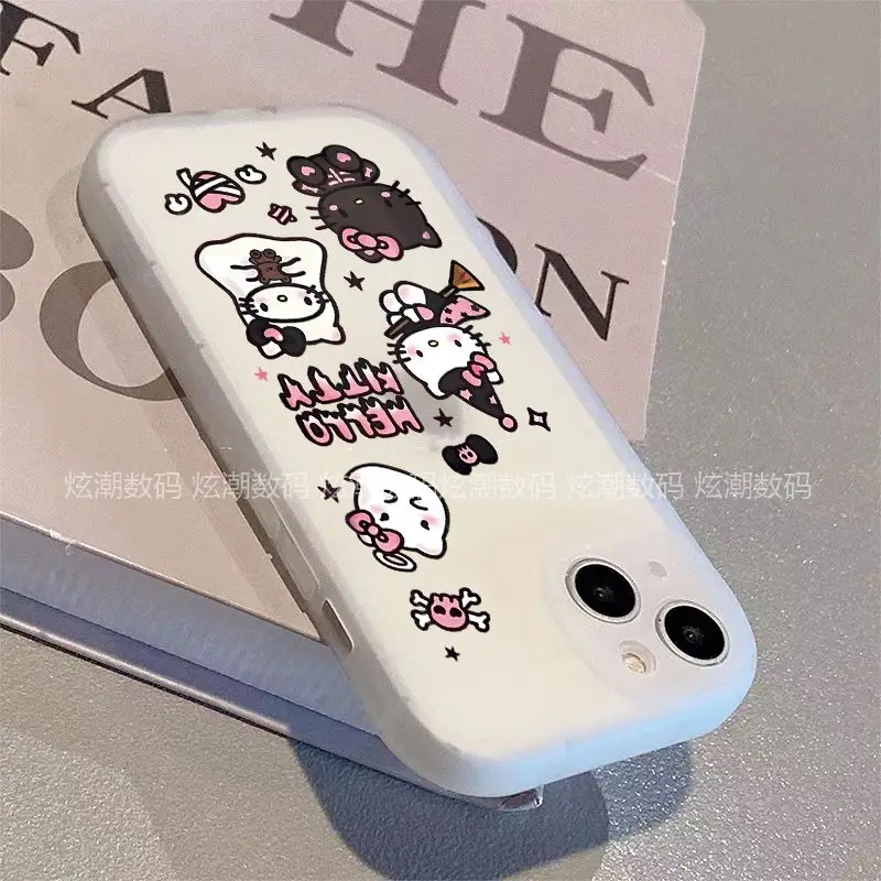 Fashion Sanrio Hello Kitty Lovely Cute Phone Case for Iphone 15 14 12 13 11 Pro Max Xr Xs Max 7 8 Plus Y2K Cartoon Cover Girl