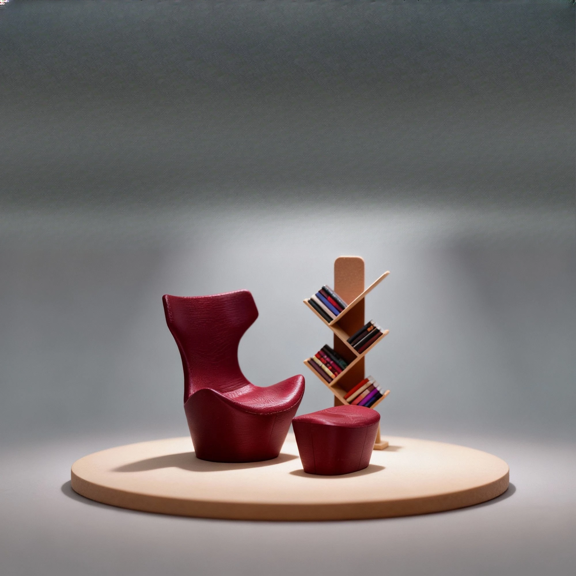 

1:12 Butterfly Chair Miniature - 3D Printed Italian Design Replica with Organic Curves, Mid-Century Modern Dollhouse Furniture