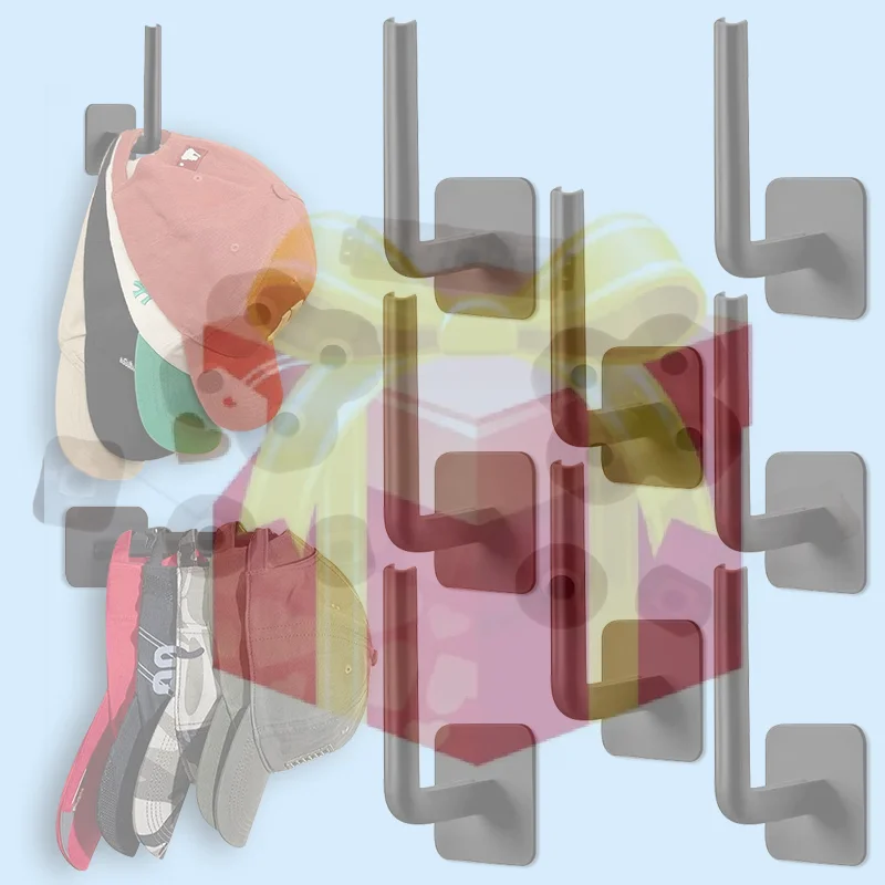 

Набор из 5 настенных держателей для кепок и полотенец, органайзер для хранения в шкафу, экономия места