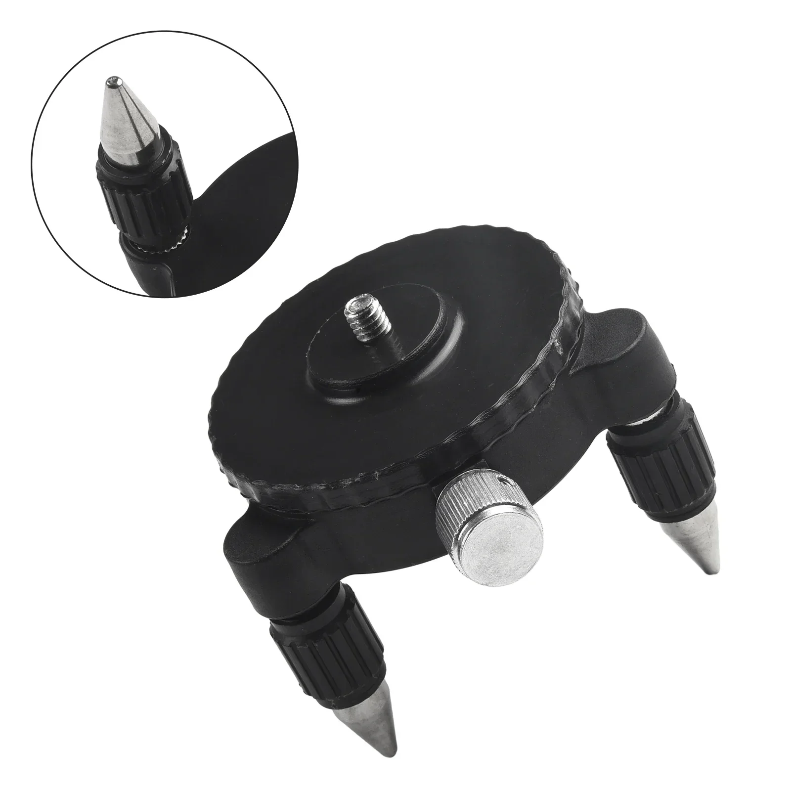 Imagem -04 - Adaptador Baixo Nivelado do Medidor com Tripé 14 Nível de Relação Suporte Fino do Ajuste Rotação de 360 Graus 1pc