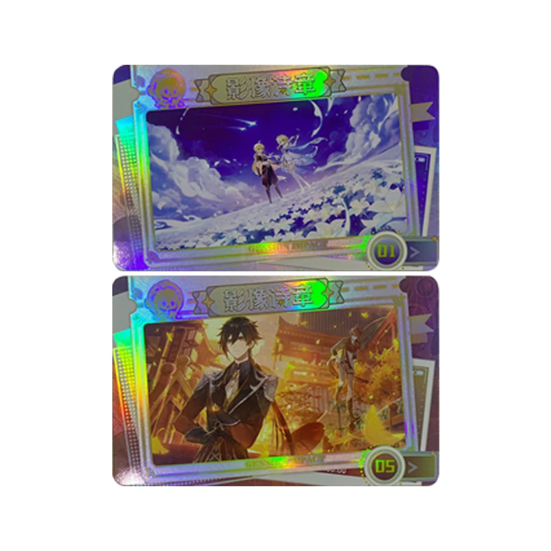 日本アニメ女神物語雷電将軍八重巫女 Ganyu フラッシュカードグッズカードクリスマス誕生日プレゼント子供のおもちゃ