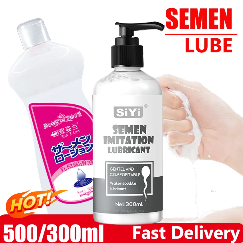 

500ML Lubricant for Sex Cream Semen Lube Strawberry Water Based Massage Oil Anal Adult Masturbation intimate Toy Couple Game Gel