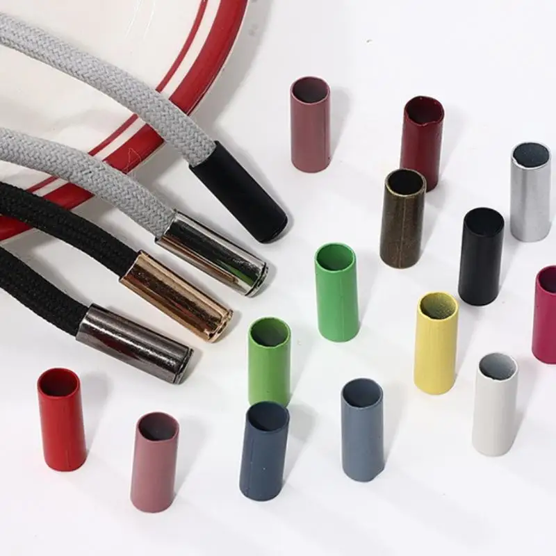 20Pcs DIY Bag Shoes Garment Lanyard Accessories Metal Rope Ends Stopper Button Cord End Lock Cap Hanging Bell Buckle
