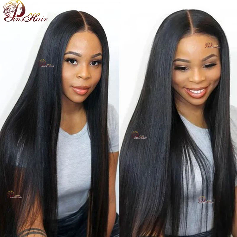 

Bone Straight HD Lace Front Human Hair Wigs Natural Color 13X6 Lace Front Wig Human Hair Pre Plucked Remy Hair For Women 180%