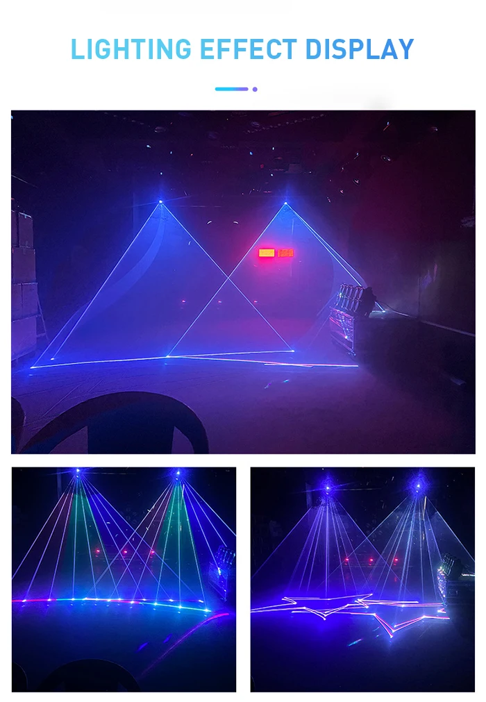 15W Laserlicht mit RGB-Scanner ILDA mit Sicherheitsschlüssel Fernbedienung DMX Disco Party Bankett Hochzeit Performance Bühnenlicht – Detail 3