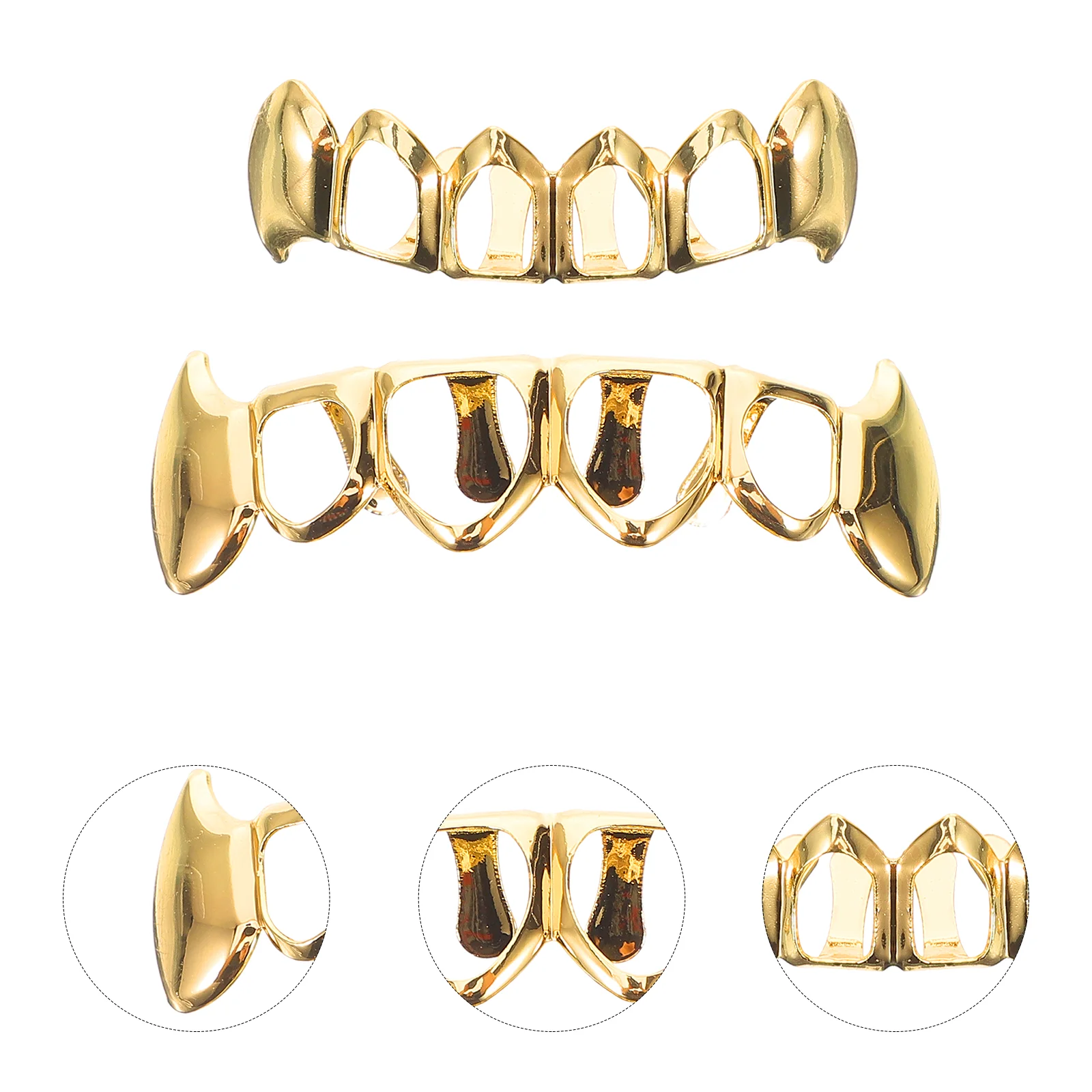 Gold Braces Tooth Removable Jewelry Grind Brackets False Teeth Decor Grill Kit Mouth