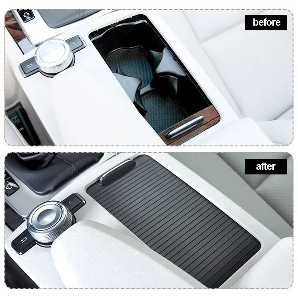 Car Center Console Cover Slide Roller Blind Cover Cup Holder For Mercedes Benz C-Calss W204 S204 E-Class W212 W207 Inner Indoor