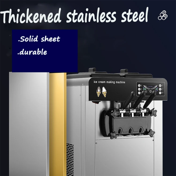 Large Capacity 12L Industrial Ice Cream Making Machine Easy Clean Soft Serve Ready to Ship Ice Cream Machine