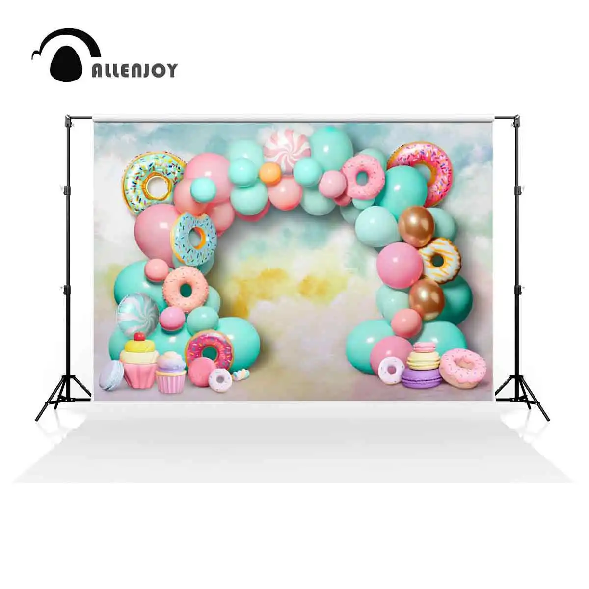 Allenjoy Donut Balloon Arch Backdrop