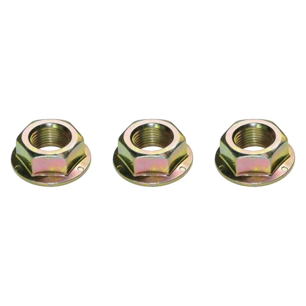 3Pcs Spindle Blade Nuts Hex Flanged Nuts 1.083in Metal For CADET RZT50 RZT54 600&800 Series Lawn Tractor Garden Tool Accessories