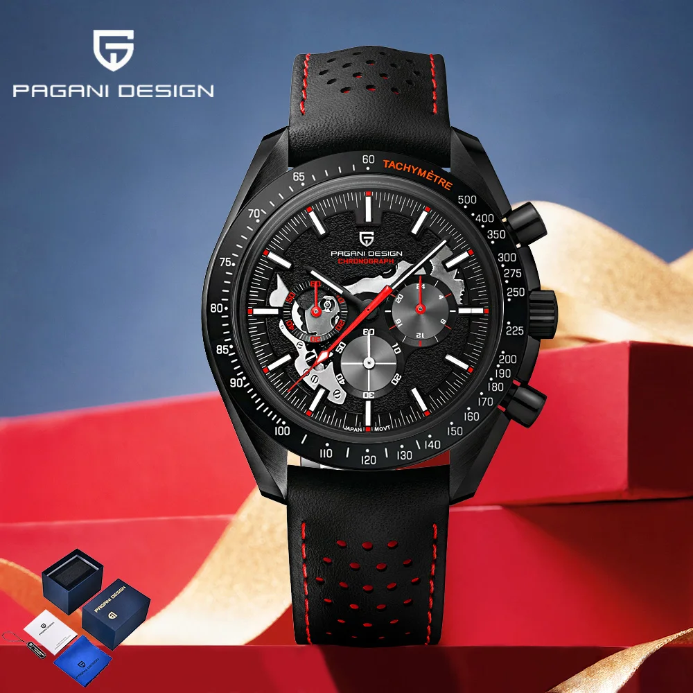 

2026 Pagani design men's Watches Fashion Quartz Watches Men's Chronograph Top Luxury Sapphire Leather waterproof Clock gift Box