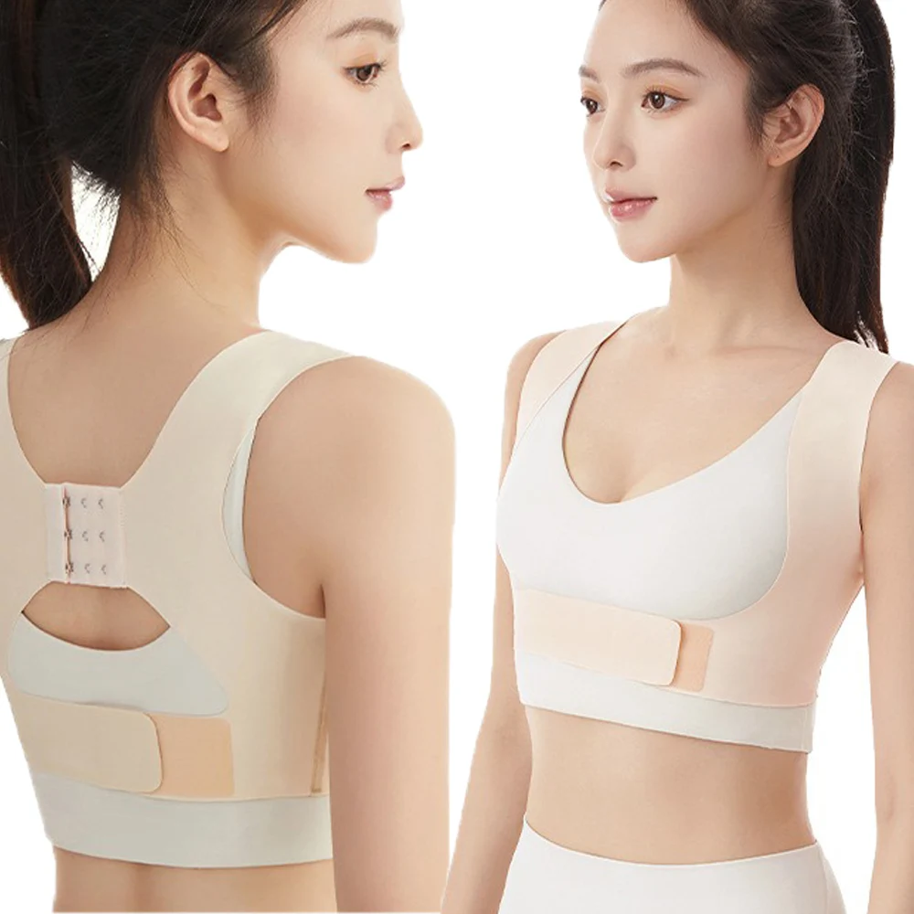 Invisible Breathable Posture Corrector, Adjustable Lightweight Back Support Brace Seamless Upper Back Straightener for Daily Use