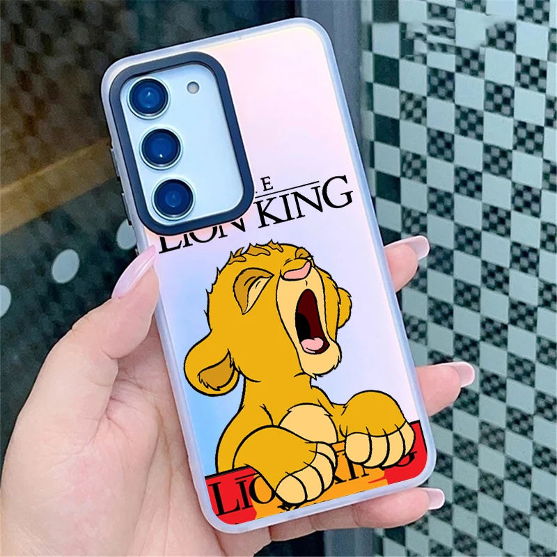 Disney The Lion King Cool For Samsung Galaxy S24 S23 S22 S21 S20 FE Ultra Plus S10 Lite 5G Luxury laser phone case