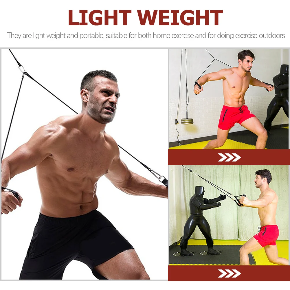 1 مجموعة من حبل سحب الصدر حزام تدريب العضلات المتين للمنزل الصالة الرياضية تجريب الظهر الكتف الذراع البطن ممارسة اللياقة البدنية الفرقة