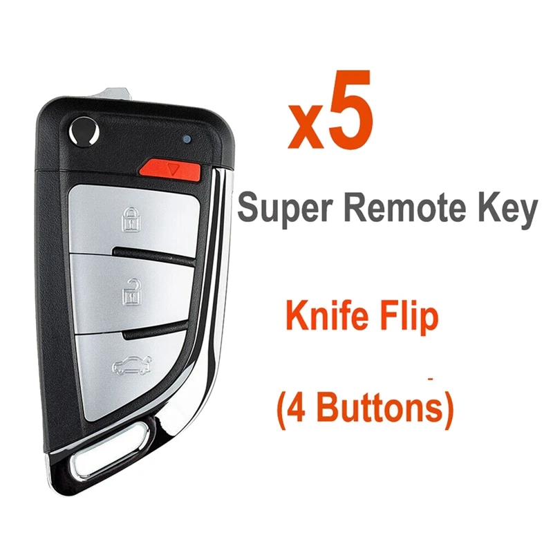 

5Piece VVDI Super Remote XEKF20EN Wire Remote Key 4 Buttons Universal For VVDI MINI Key Tool Global Version Knife Type