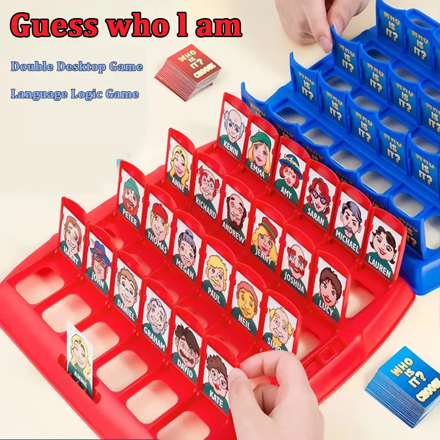 Guess Who I Am Board Game Parent-child Interaction Toy Logical Reasoning CHILDREN\'S Puzzle Guess Me You My Character Chessboard