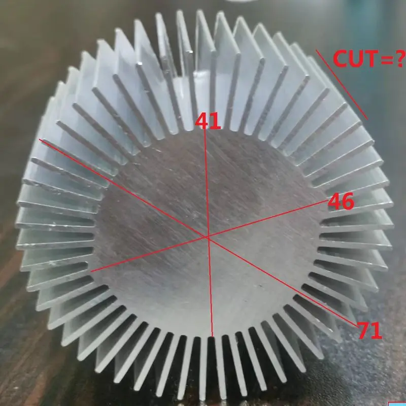 sunflower radiator 71x41mm Sunflower heat sink aluminum alloy round radiator aluminum LED heat sink customize