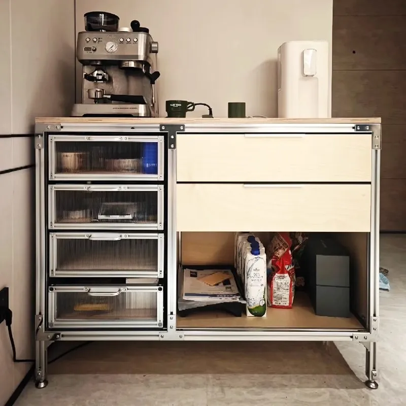

Birch aluminum profile DIY birch ocean board shelf storage cabinet display cabinet household display cabinet