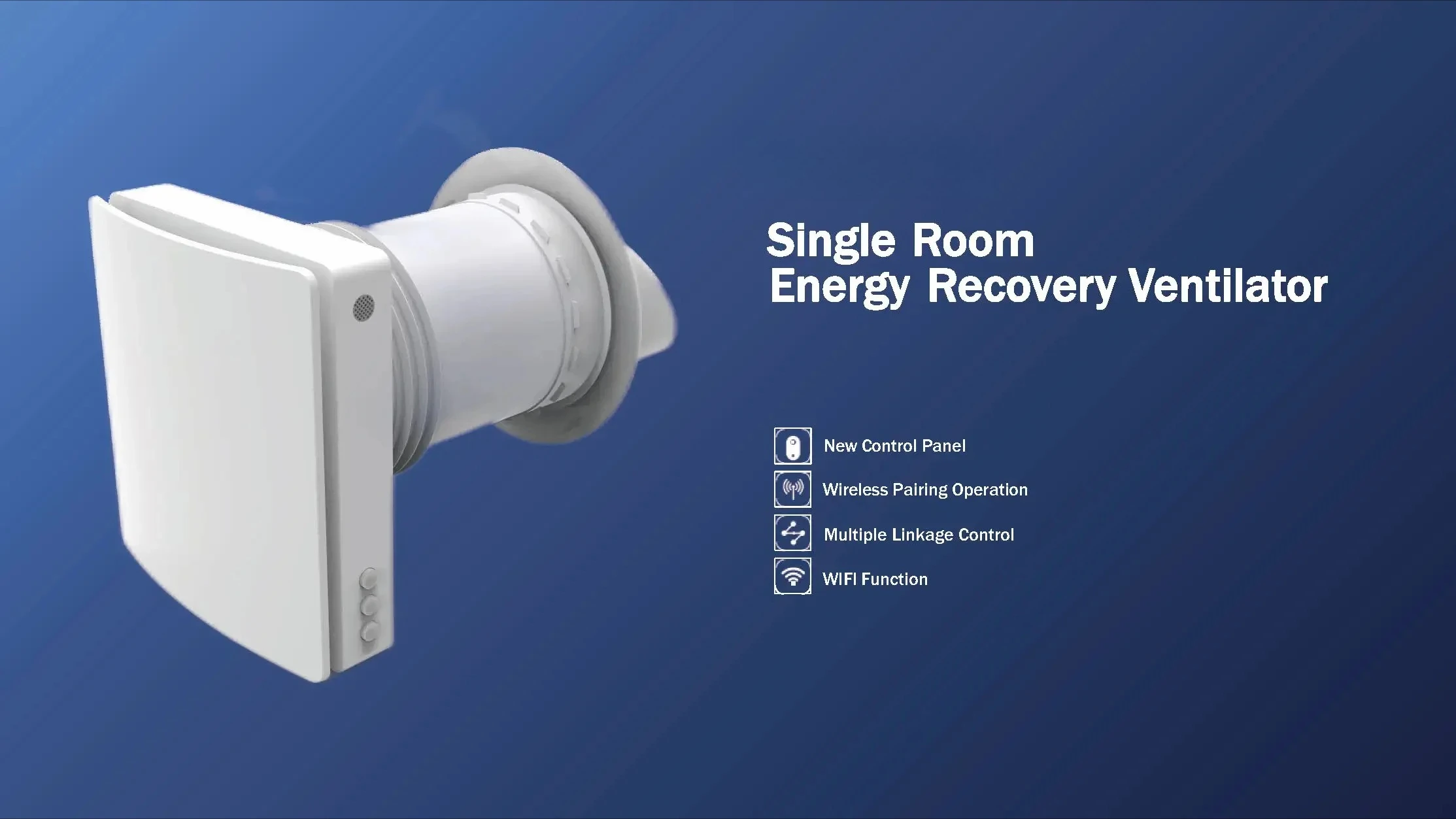 【HOT】Wall Mounted ERV Low Noise 32dBA Air Ventilation Pairing Control Apartments Air Recuperator