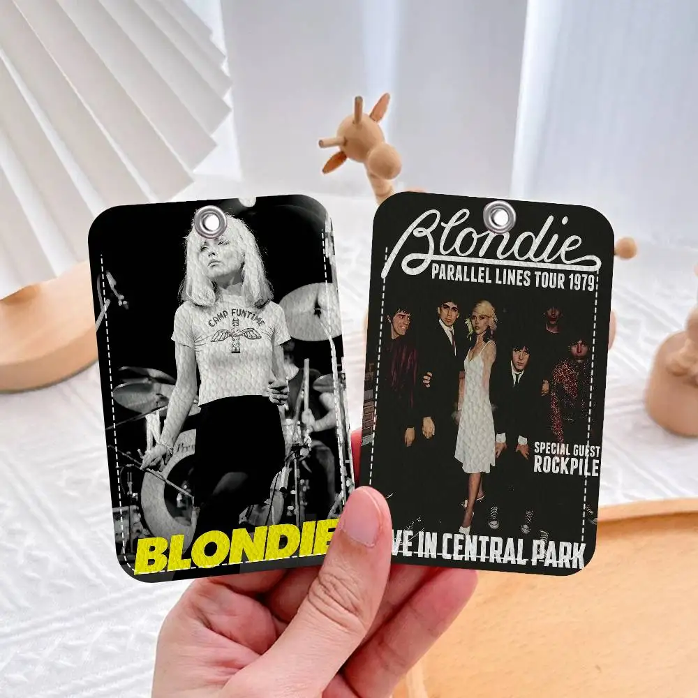 

Панк-рок-группа B-Blondie, 1 шт., держатель для карт из искусственной кожи, брелок для ключей, дверной замок, бирки доступа, чехол для удостоверения личности, брелок для карт
