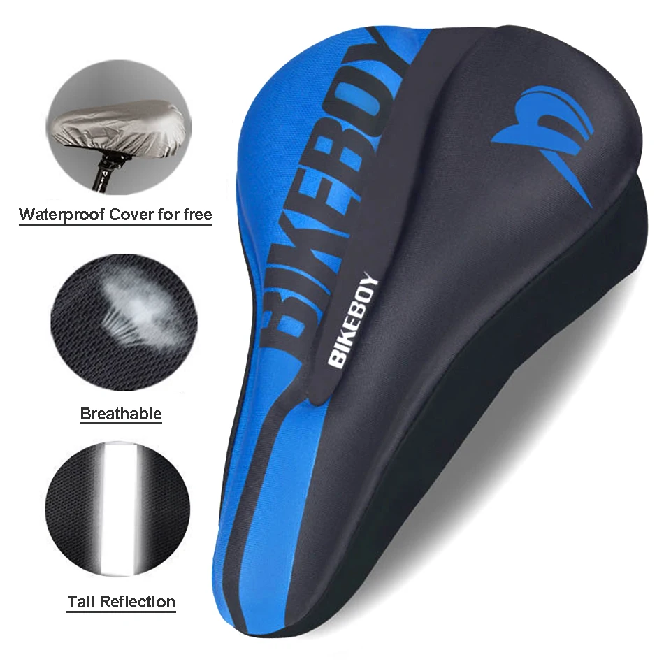 3D Soft Thickened Bicycle Seat Breathable Bicycle Saddle Seat Cover Comfortable Foam Seat Mountain Bike Cycling Cushion Pad