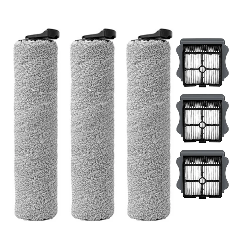 Replacement Roller Brush and Filter Kit Compatible for Tineco iFLOOR PLUS/PLUS ONE Wet Dry Vacuum