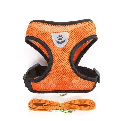 Katzengeschirr mit Leine, verstellbare Weste, Polyester-Mesh, atmungsaktives Geschirr, reflektierend, für kleine Hunde, Katzenzubehör