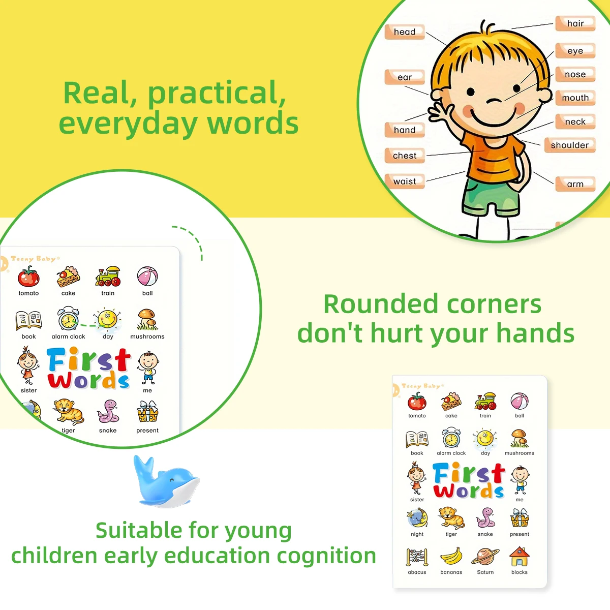 A Book With 32 Pages For Babies To Learn Words Through Pictures Cognitive Enhancement Puzzle English Version