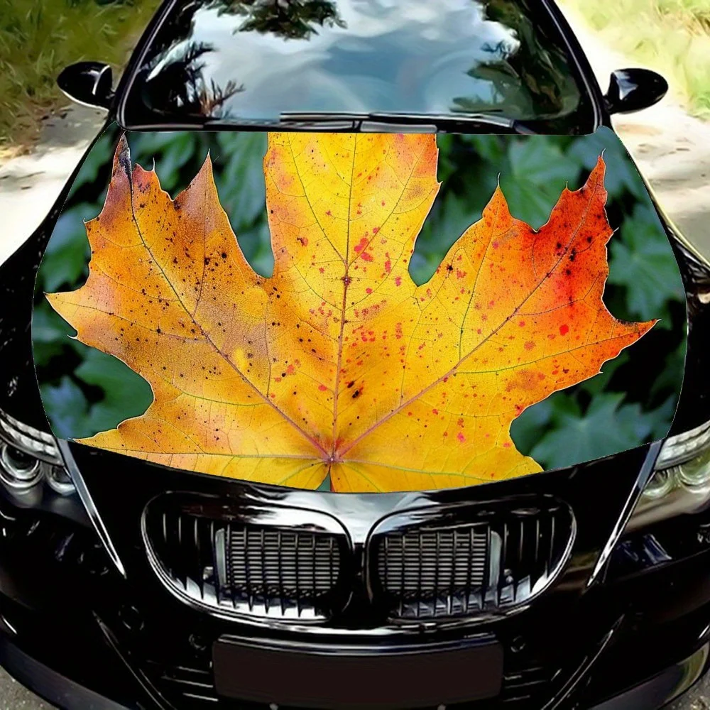 

Maple leaf, Car bonnet decals universal car racing body stripes vinyl stickers modification external decoration accessories deca