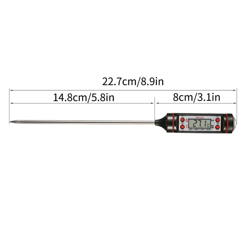 Digital Meat Thermometer Cooking Food Kitchen BBQ Probe Water Milk Oil Liquid Oven Digital Temperaure Sensor Meter TP101