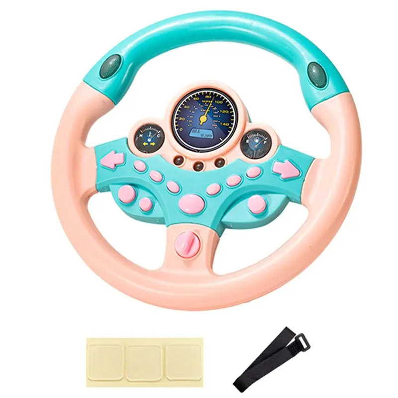 B05C-Kids' Steering Wheel Cute Children With Light Simulation Driving Sound Funny Educational Baby Electronic Travel Fun B